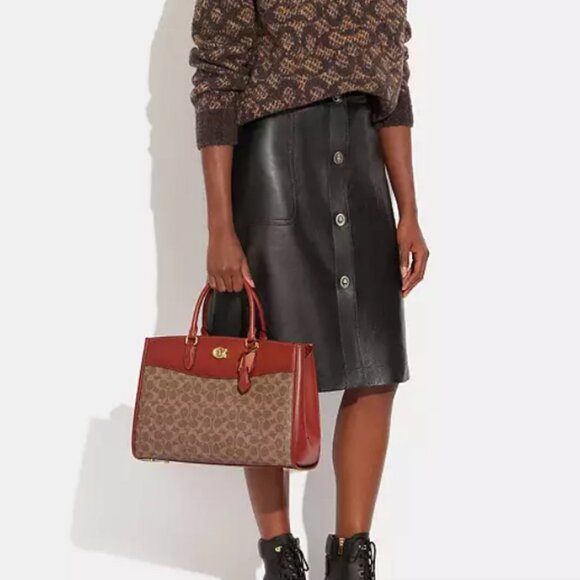 Coach Authentic CC Signature Brooke New Carryall Handbag - Picture 12 of 16